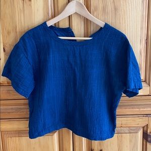 Boutique crop Linen Top